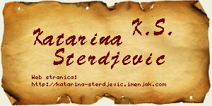 Katarina Sterđević vizit kartica